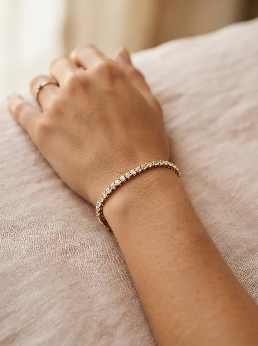 Bracelet · Tennis bracelet AI jewelry model reference