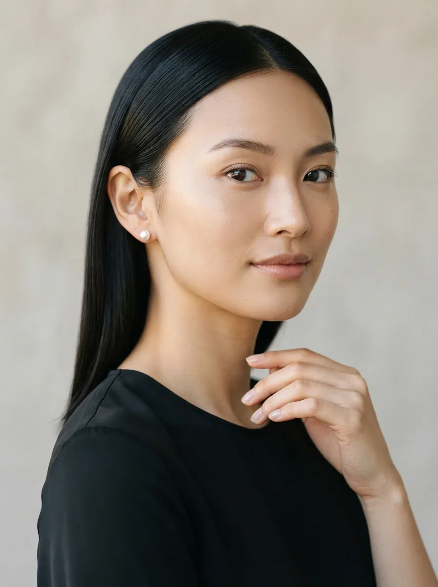 Earrings · Sleek profile AI jewelry model reference